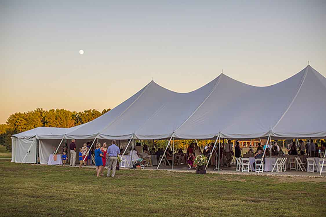 40x80 high peak wedding tent